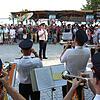 Erste Musik gesten Abend beim Promenadenfest: Viel Applaus ernteten die Stücke des Spielmanns- und Fanfarenzugs der Freiwilligen ...