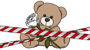 Wenn Kinder sterben, werden Teddybären häufig mit weißen Rosen versehen. Zu tragischen Todesfällen kam es im Raum Stockach.