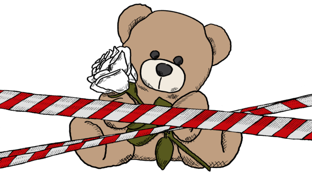 Wenn Kinder sterben, werden Teddybären häufig mit weißen Rosen versehen. Zu tragischen Todesfällen kam es im Raum Stockach.