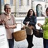 Alles unverpackt und plastikfrei: Ute Schürmann (von links), Anja König und Christina Sjögren freuen sich auf die Eröffnung des ...