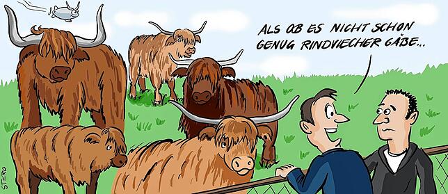 Bild 29: Die Karikatur der Woche: Wie weit weg ist noch zu nah dran?