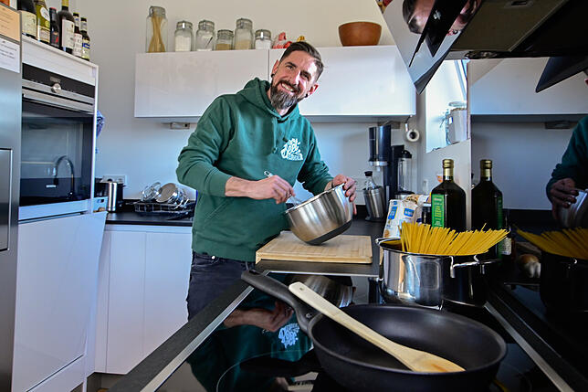 Privat kocht Gunnar auch gerne. „Ich bin so der Pizza- und Pastatyp“, sagt er.