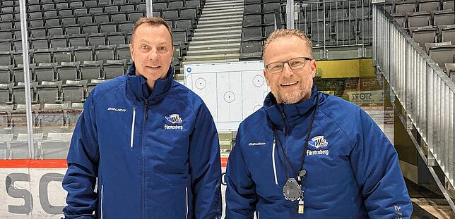 Das neue Trainerduo der Wild Wings: Christof Kreutzer (rechts) und Steffen Ziesche.