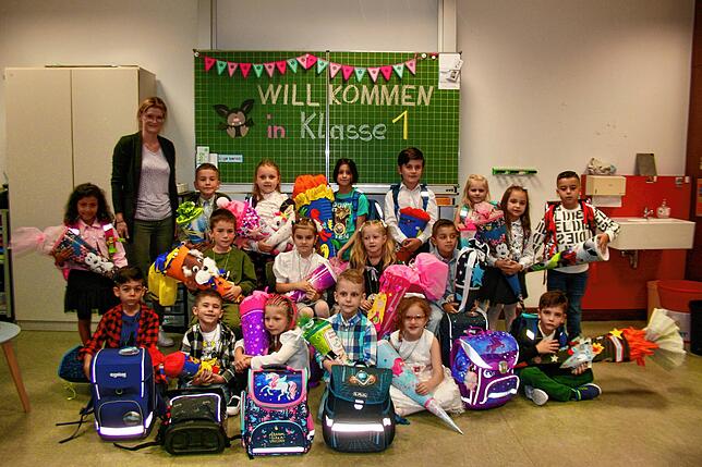 Die Klasse 1a der Villinger Bickebergschule mit Klassenlehrerin Eileen Schulz.