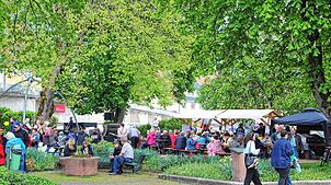 Der Martinsgarten ist einer der Treffpunkte, wo reger Festbetrieb stattfinden wird.