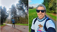 Erzieher Lars Hauser sucht im Training nach Strecken für den Spendenlauf für Mukoviszidose-Patienten, damit die drei Tage auch ...