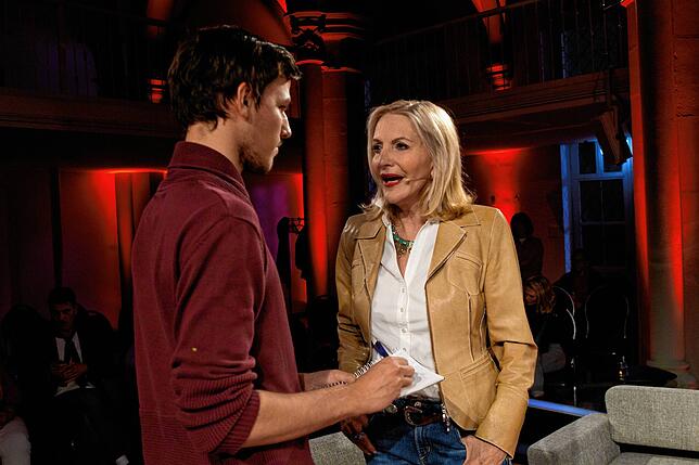 Gaby Hauptmann im Gespräch bei &bdquo;Talk am See&ldquo; im Mai 2019.
