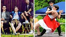 Die Dorfrocker in Leipferdingen oder eine Tanzeinlage der Juke-Box Boogie Dancers beim Sommerfest des Awo-Seniorenzentrums ...