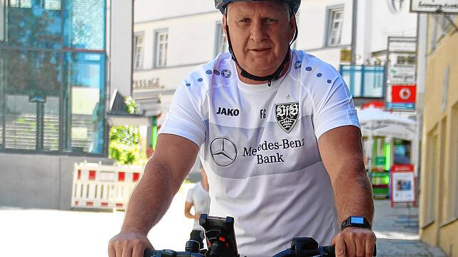 Auch der Pfullendorfer Frank Grün beteiligt sich mit seinem E-Bike sicher am Stadtradeln.
