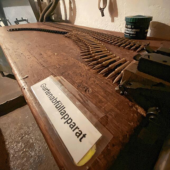 Im Inneren des Bunkers befinden sich vor allem eines: viele verschiedene Waffen.