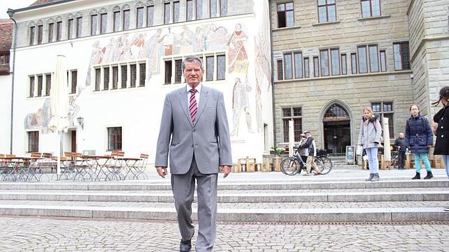 Reinhard Ebersbach, ehemaliger Bürgermeister und Oberbürgermeister von Überlingen, bei einem Besuch in der Stadt. "Ich fühle mich immer ...
