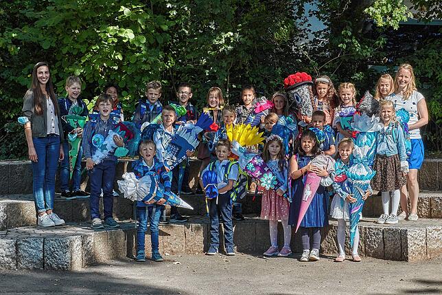 Die Klasse 1c der Südstadtschule in Villingen mit Klassenlehrerin Silke Singer.