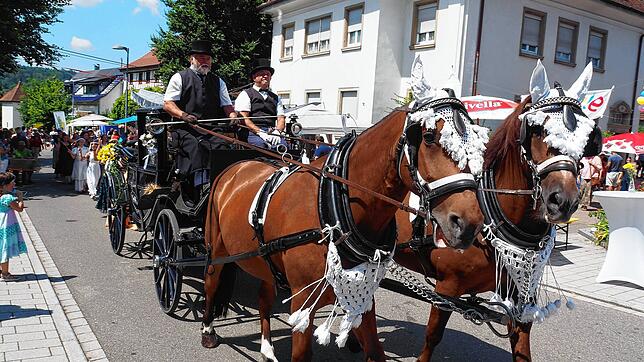 Der Großherzog kommt mit der Pferdekutsche nach Jestetten.