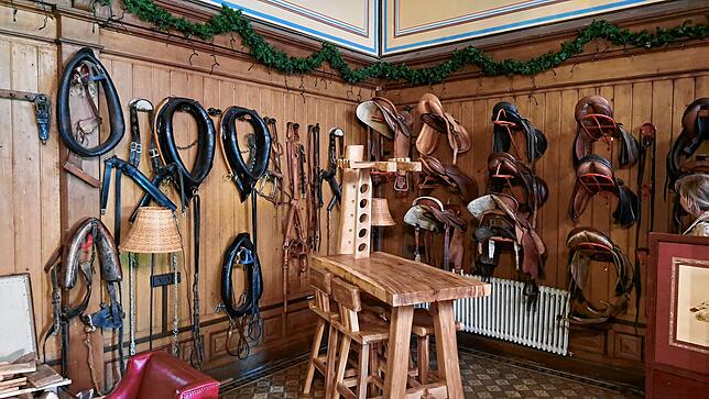 Die Sattelkammer der Anspannhalle.