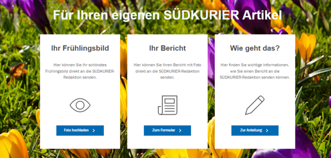 So sieht die Startseite des SÜDKURIER-Upload-Portals aus, das unter der Adresse redaktion.suedkurier.de erreichbar ist.