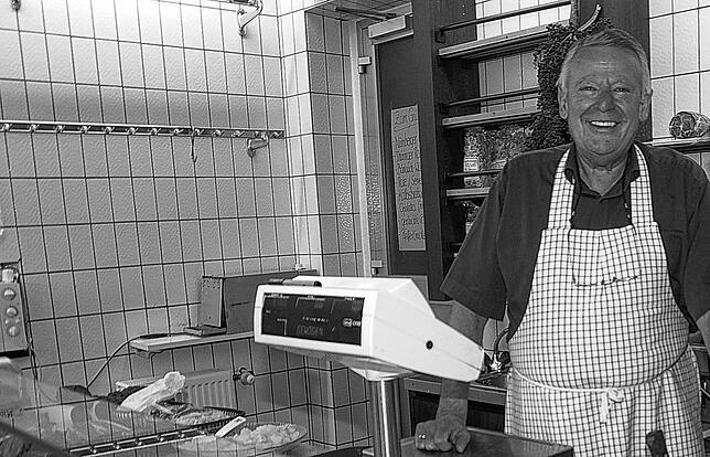 Herbert Jaser in seiner Metzgerei in Gottmadingen