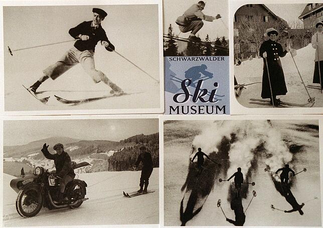 Das waren noch Zeiten: Als die Menschen am Feldberg erstmals auf Skier stiegen, gab es Schnee ohne Ende. Bild: Skimuseum Hinterzarten