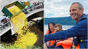 Gute Nachrichten aus dem Südwesten: Einkaufsspaß, Feuerwehr-Action und Enten für den guten Zweck.