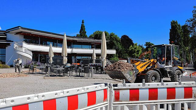 Die Arbeiten am Graf-Zeppelin-Haus sind in vollem Gange.