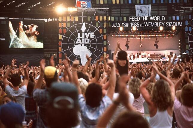 Das Live-Aid-Konzert in Wembley war einer der Höhepunkte des Stadion-Rock.