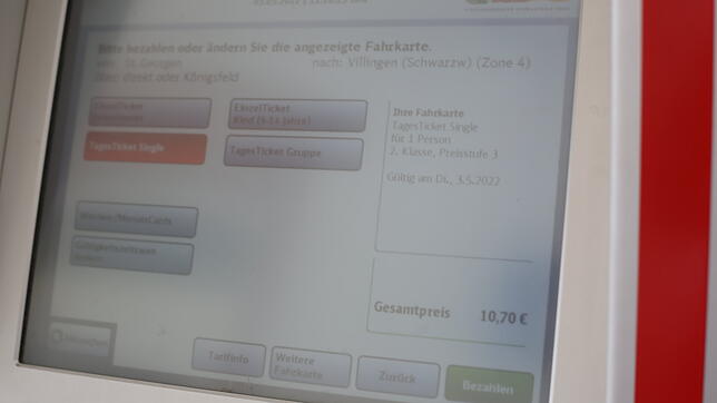 Hier würde sich das Neun-Euro-Ticket bereits ab einer Fahrt lohnen: Von St. Georgen oder Donaueschingen nach Villingen.
