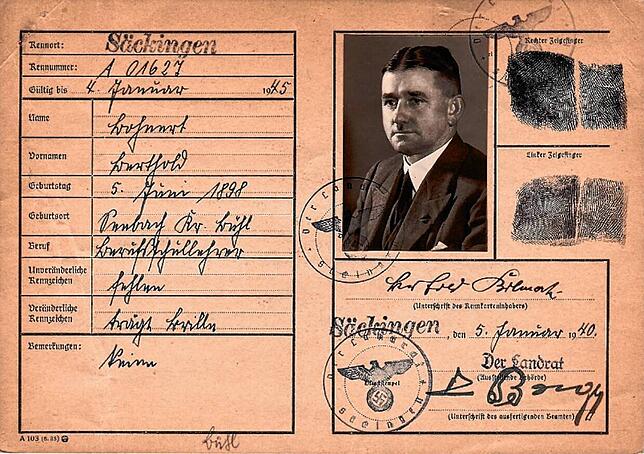 Bertold Bohnert, 44 Jahre alt, Lehrer und letzter Nazi-Bürgermeister.