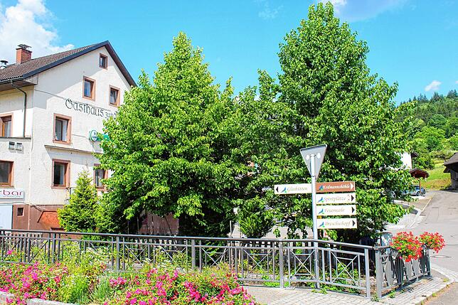 Der Bach Hasel fließt mitten durchs Dorf.