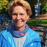 Prisca Resch vom ADFC Überlingen organisierte die Fahrraddemo.