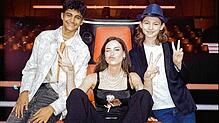 Das Team Lena mit Maris und Anand am Finalabend.