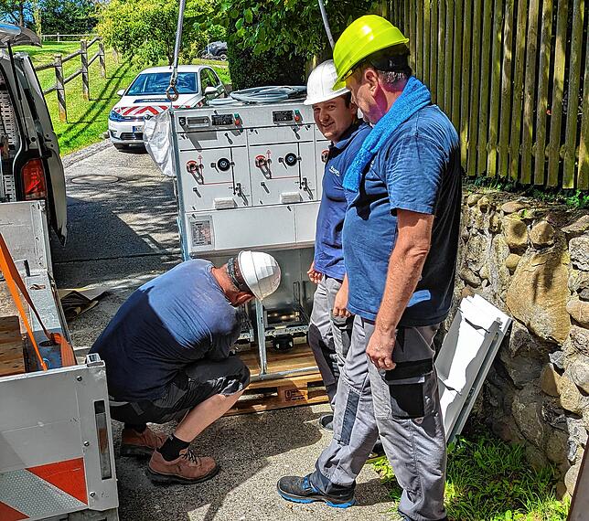 Auswechslung der Schaltanlage in der Trafostation Riedmühle