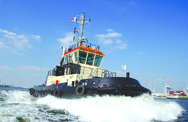 Maritime Arbeitsbiene mit Voith-Schneider-Antrieb aus Heidenheim.
