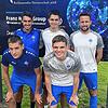 Die Trainer und die Zugänge beim FC Neustadt: (hinten von links) Cheftrainer Sascha Waldvogel, Ricardo da Silva Marques, Co-Trainer ...