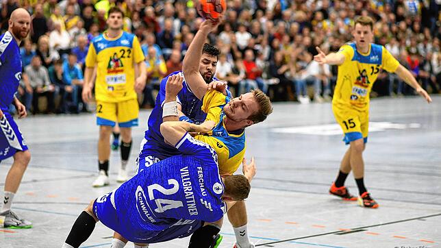 Michel Stotz (am Ball) und seine Konstanzer Mitspieler freuen sich auf das erneute Duell mit dem VfL Gummersbach.