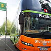 Der Flixbus bei seinem allerersten Halt in Rheinfelden im April 2018.