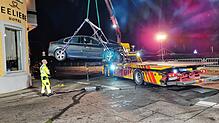 Nach einem Zusammenstoß in der Ortsdurchfahrt von Sipplingen war die Feuerwehr im Einsatz.