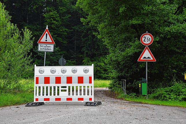 Der Verbindungsweg von Nenzingen in Richtung Wahlwies ist wegen Hochwasser gesperrt.