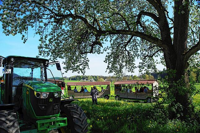 Das Apfelzügle von Landwirt Marco Roth. (Archivbild)