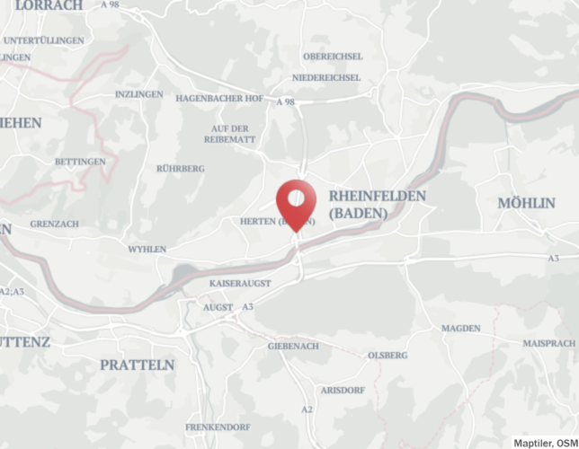 Der Unfall ereignete sich kurz vor der Schweizer Grenze.