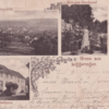 Gruß aus Liggeringen: Eine Postkarte, datiert aus dem Jahr 1901, zeigt das alte Schul- und Rathaus in Liggeringen vor dem Brand.