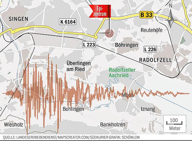 Bild 1: Erdbeben in Radolfzell: Auswirkungen bis im Schwarzwald spürbar!