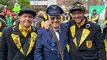 Freien sich auf das Narrentreffen (von links) Markus Germann, Gwaag-Vorsitzender, Rainer Stoll (Bürgermeister) und Vorsitzender Tobias ...