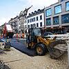 Die Bauarbeiten gehen zügig voran. In der Bodanstraße bis zum künftigen Lago-Kreisel wird die Straße gerade geteert.