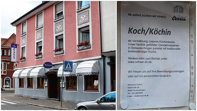 Händeringend sucht das Restaurant Ochsen in Donaueschingen bereits seit einem halben Jahr nach Verstärkung für die Küche. Damit geht es ...