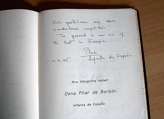 Der Eitrag von Dona Pilar de Borbón im Jahr 1995.