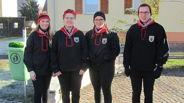 Die neuen Zimmerer Teufel (von links): Eileen Gehhardt, Selina Schulz, Maren Wieser und Fabien Wieser.