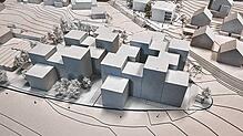 Die Architektenplanungen sehen anstatt des alten Landratsamts (Glärnischstraße 1 bis 3) mehrere kubusartige, abgestufte Gebäude vor. ...