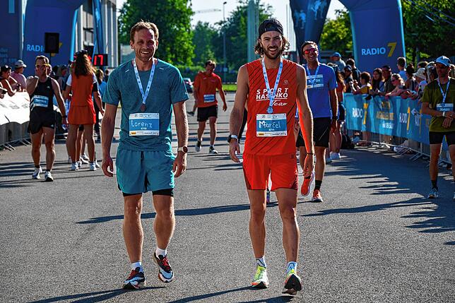 Marcel Rüdisser und Lorenz Zimmerer liefen die Strecke in 18 Minuten und belegten Platz eins und zwei.