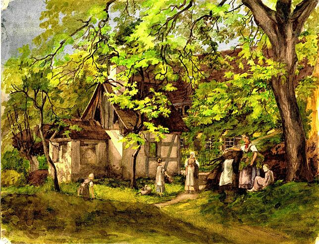 Amalie Vanotti: &bdquo;Bauernhof im Wald&ldquo;.