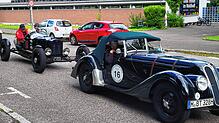 Fünf Vorkriegs-Klassiker haben sich der Wertungsprüfung am Eggberg gestellt, hier ein BMW 328 Roadster von 1937; ob es Leopold Prinz von ...