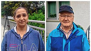 Shukrije Rexhepi (links) und Josef Ebe wohnen in der Nähe des Unfallortes.